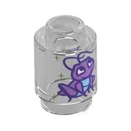 Brick Round 1 x 1 Open Stud with Cricket Print (Cri-Kee)