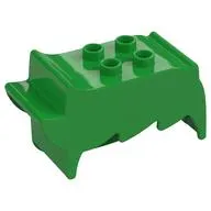 Duplo Brick, Hair, 2 x 2 Top Studs, Spiked to Side, Spiked Bangs