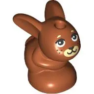 Animal, Rabbit / Bunny, Baby Sitting with Black Eyes, Tan Nose Print