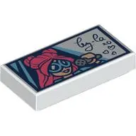 Tile 1 x 2 with Signed Portrait of Ley La print