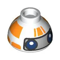 Brick Round 1.5 x 1.5 Dome Top with RJ-83 Print