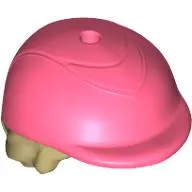 Hair and Hat, Short Tan with Riding Helmet