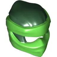Wrap with Short Back Knot Smooth, Bright Green Mask pattern