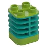 Duplo Brick 2 x 2 x 2 Lime with Flex Spring