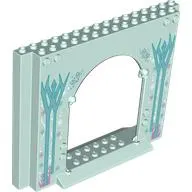 Panel 4 x 16 x 10 with Metallic Blue Trees, Ice Crystals and Stars Print