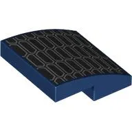 Brick Curved 2 x 2 x 2/3 with Black/Silver Grill print