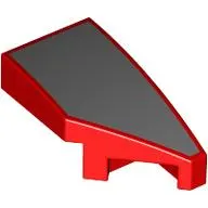 Brick Wedged, Curved 2 x 1 with Stud Notch Right with Silver Surface print
