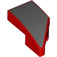 Brick Wedged, Curved 2 x 1 with Stud Notch Left with Silver Surface print
