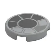 Tile Round 2 x 2 with Cockpit, Black Windows print