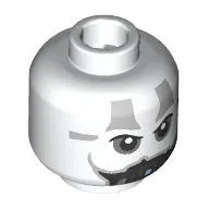 Minifig Head Darth Malak, Light Bluish grey Shapes, Dark Bluish Grey Eyeshadow, Black Breathing Apparatus