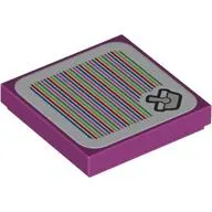 Tile 2 x 2 with Basket and Barcode Print (Sticker)