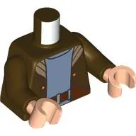 Torso, Jacket, Dark Tan Collar, Sand Blue Shirt, Reddish Brown Belt print, Dark Brown Arms, Light Nougat Hands
