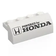 Brick Curved 2 x 4 x 1 1/3 with 'POWERED BY HONDA' print