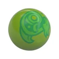 Technic Ball Joint, Green and Dark Green Dragon print