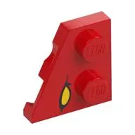 Wedge Plate 2 x 2 Left with Yellow Eye print