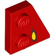 Wedge Plate 2 x 2 Right with Yellow Eye print