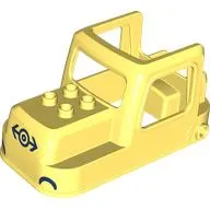 Duplo Train Engine Cabin 4 x 8 x 3 1/2 with Dark Blue Train Logo, Headlights print