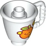 Duplo Cone / Ice Cup with Orange, Yellow Bubbles print