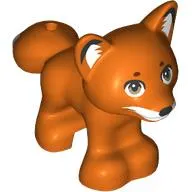 Animal, Fox with Black Nose, Ears, White Face, Ears, Nougat Eyes print