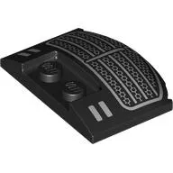 Brick Round 3 x 4 x 2/3 Triple Curved with Silver Grill, Headlights print