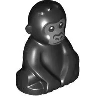 Animal, Gorilla, Baby with Dark Bluish Grey Face print