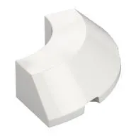 Brick Round Corner 4 x 4 x 1 with Bottom Cut Outs, No Studs, Flat Top