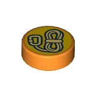 Tile Round 1 x 1 with Rope print (Climbing Badge)