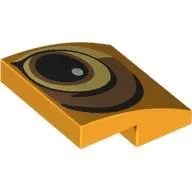 Brick Curved 2 x 2 x 2/3 with Lion Eye print