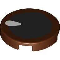 Tile Round 2 x 2 with Black Eye print