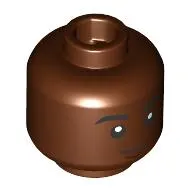 Minifig Head Darius, Black Eyebrows, Smile