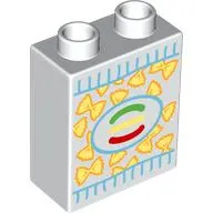 Duplo Brick 1 x 2 x 2 with Cereal Box print