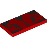 Tile 2 x 4 with Black Shapes/Tattoos print