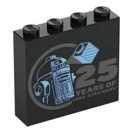 Brick 1 x 4 x 3 with R2-D2, Hologram Brick, '25 YEARS OF LEGO STAR WARS' print