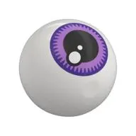Technic Ball Joint, Dark Purple and Lavender Eye, Black Pupil Print