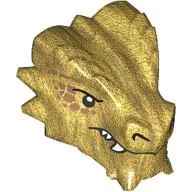 Minifig Head Special, Dragon with White Teeth, Cupper Markings print