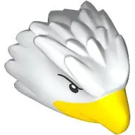 Minifig Head Special, Bird with Yellow Beak, Black Eyes print