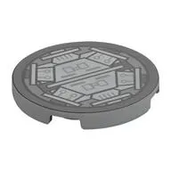 Tile Round 3 x 3 with Airlock print