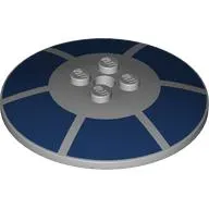Dish 6 x 6 Inverted (Radar) with Dark Blue Radial Shapes print