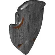 Shield Broad with Cutout Corner with Rust, Scratches print
