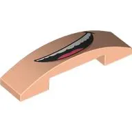 Brick Curved 4 x 1 Double with No Studs and Wide Mouth print