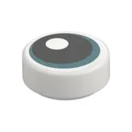 Tile Round 1 x 1 with Medium Azure Eye, Black Pupil print