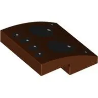 Brick Curved 2 x 2 x 2/3 with Black Spider Eyes print