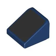 Brick Sloped 30° 1 x 1 x 2/3 with Black Surface print