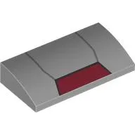Brick Curved 2 x 4 x 2/3 No Studs with Dark Red Trapezoid Shape (Iron Man Armor) print