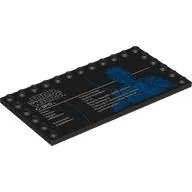 Plate Special 6 x 12 with Studs on 3 Edges with C-3PO Stats print