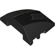 Brick Wedged, Curved 4 x 3 No Studs with Dark Bluish Grey Shapes, Light Bluish Grey Stripes print