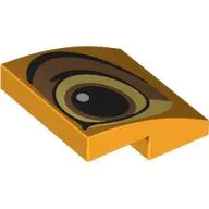 Brick Curved 2 x 2 x 2/3 with Lion Eye print