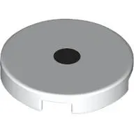 Tile Round 2 x 2 with Center Black Dot/Pupil/Eye print