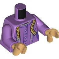 Torso, Shirt, Buttons, Tape Measure print, Medium Lavender Arms, Warm Tan Hands