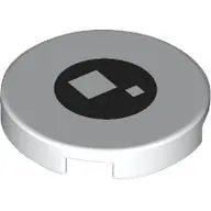 Tile Round 2 x 2 with Brickheadz Eye print